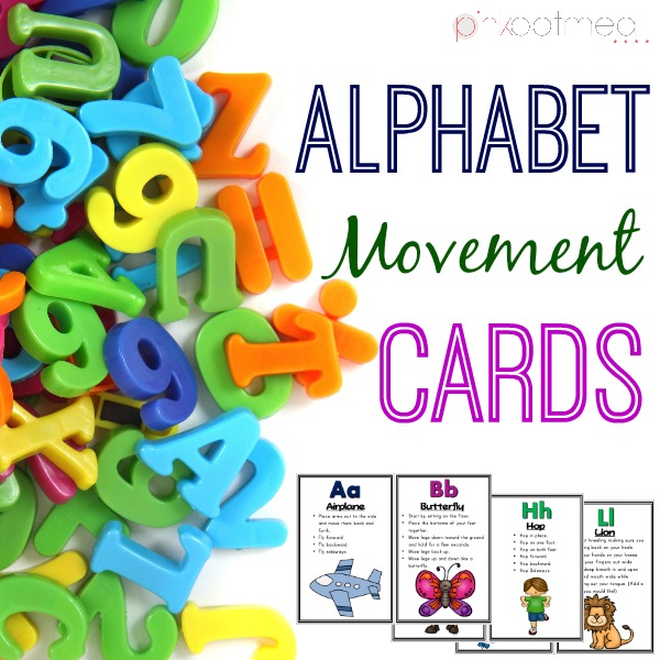 Alphabet Movement Cards Pink Oatmeal