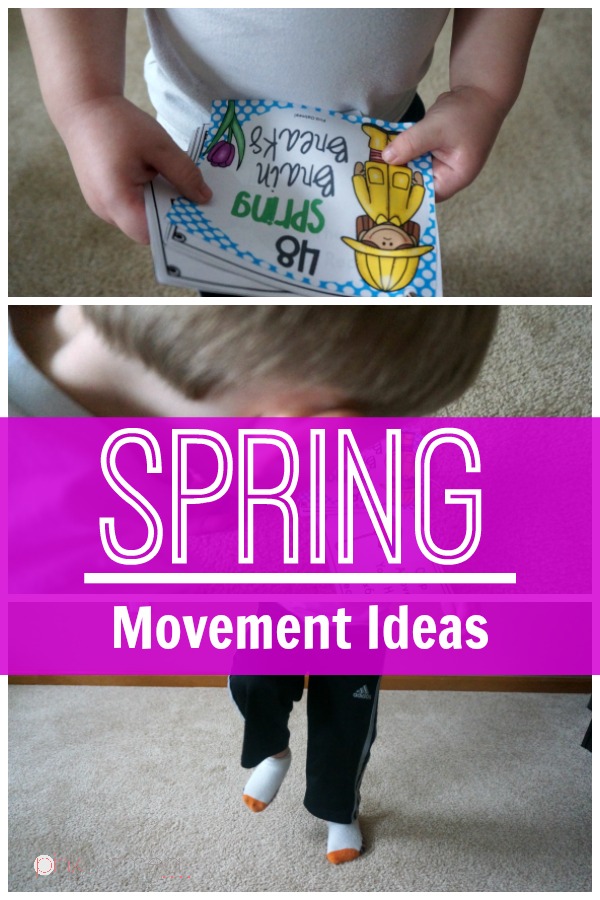 Spring Themed Brain Breaks and Gross Motor Ideas Pink Oatmeal