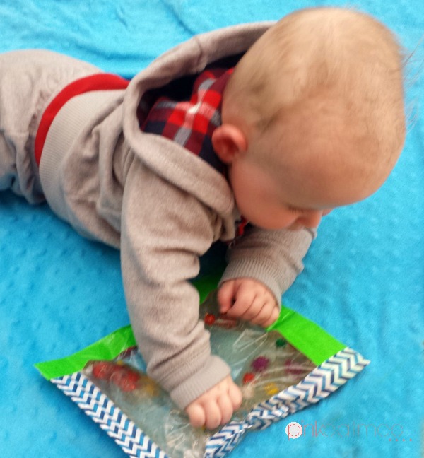 DIY Sensory Bag Tummy Time Play