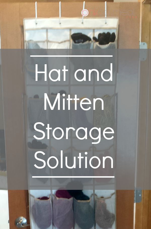 Hat and Mitten Storage Solution - Pink Oatmeal