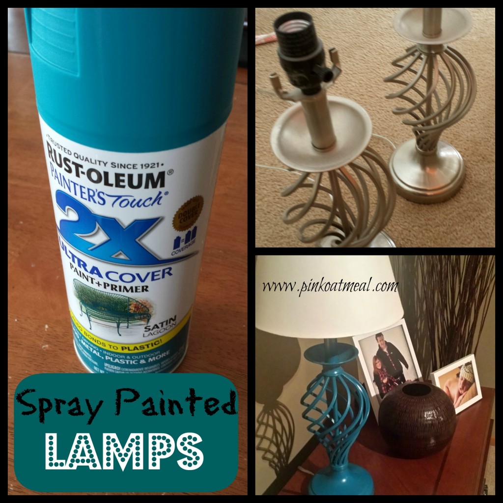 spray painted lamps 