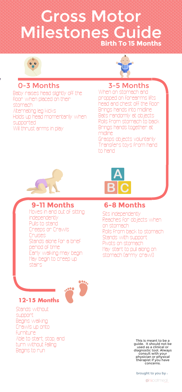 Gross Motor Milestones For The First Year - Pink Oatmeal