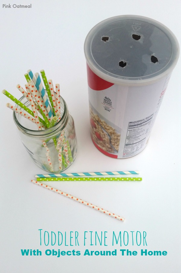Toddler Fine Motor With Objects Around The Home - Pink Oatmeal