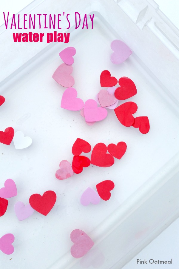 Valentine's Day Water Play - Pink Oatmeal