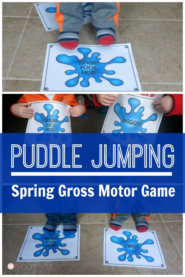 Spring Themed Gross Motor – Puddle Jumping- A fun way to get the kids moving with a Spring theme! I'm using this the entire Spring! Great for home, physical therapy, occupational therapy or in the education setting!