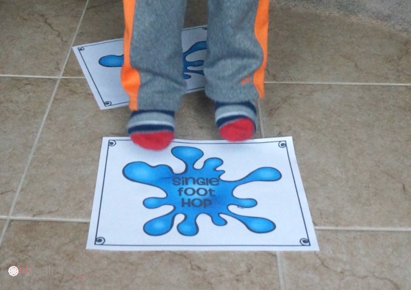 Spring Themed Gross Motor – Puddle Jumping- A fun way to get the kids moving with a Spring theme! I'm using this the entire Spring! Great for home, physical therapy, occupational therapy or in the education setting!