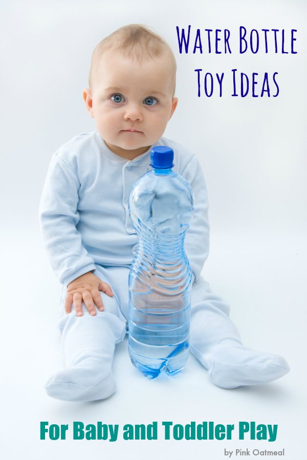 Water Bottle Toy Ideas For Baby and Toddler Play - Pink Oatmeal