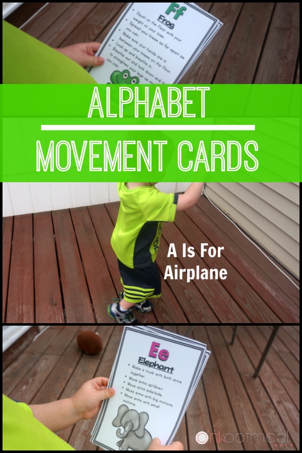Alphabet Movement Cards Pink Oatmeal