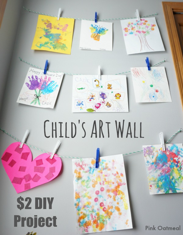 Child's Art Wall - Pink Oatmeal