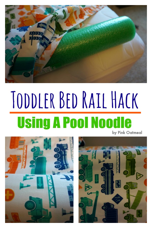 Toddler Bed Rail Hack - Pink Oatmeal