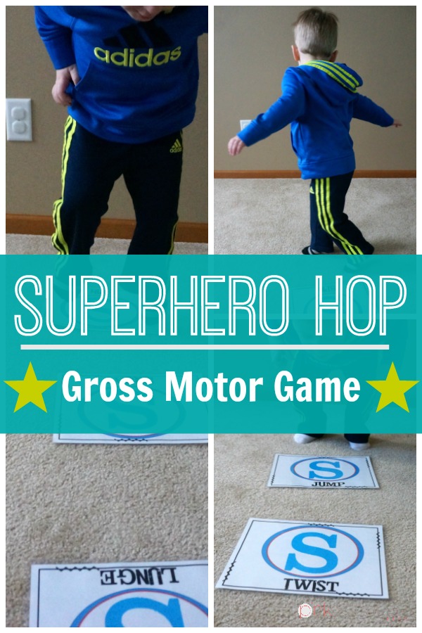 Superhero Gross Motor Game – Superhero Hop A fun gross motor game for your superheros!