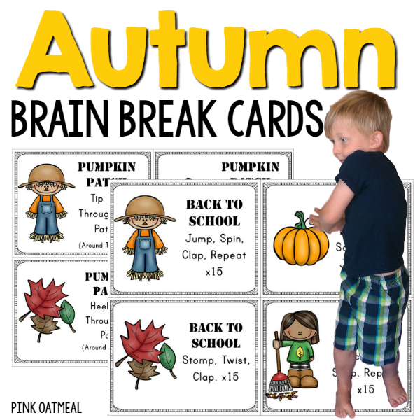 Autumn Brain Break Cards Cover