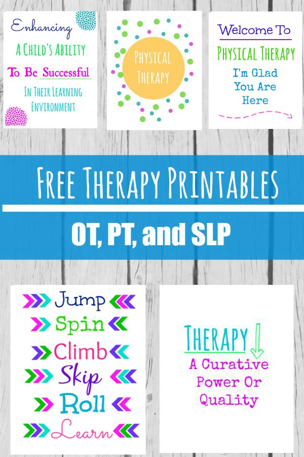 Free Therapy Printables - Pink Oatmeal