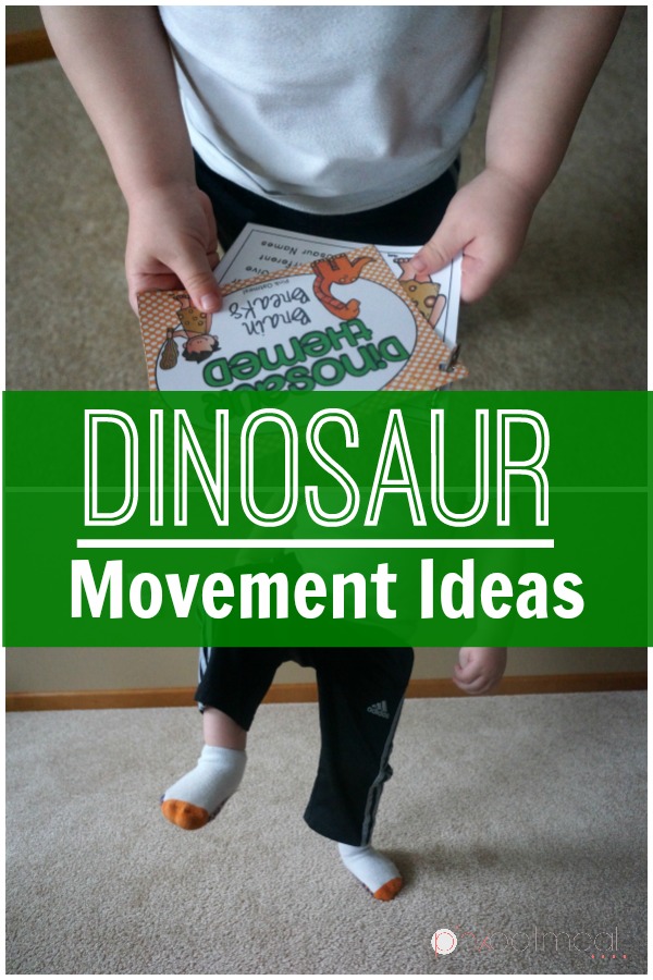 Dinosaur Movement Ideas perfect for the classroom, therapy, or at home. Combine these movement ideas with a dinosaur unit! Perfect for preschool on up!