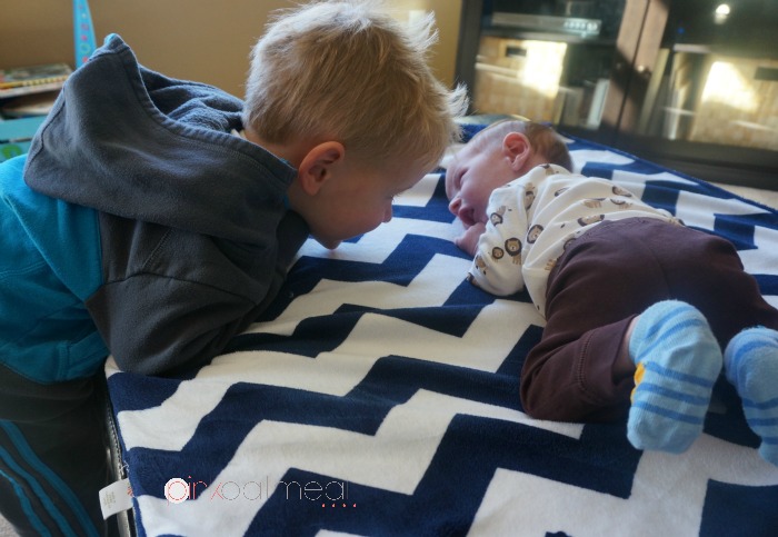 Newborn Tummy Time - Pink Oatmeal