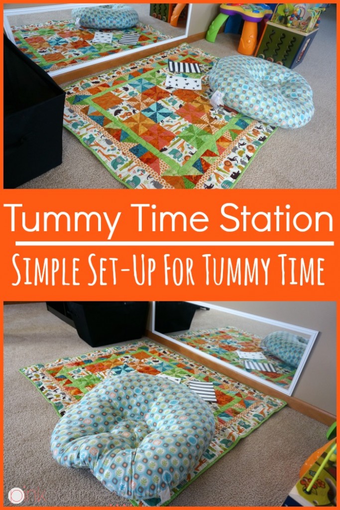 Tummy Time Station - Pink Oatmeal
