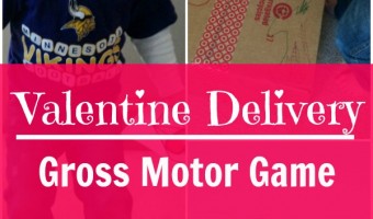 Valentine's Day Gross Motor Game Valentine Delivery - Pink Oatmeal