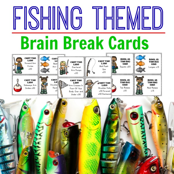 Fishing Themed Brain break Cards Cover