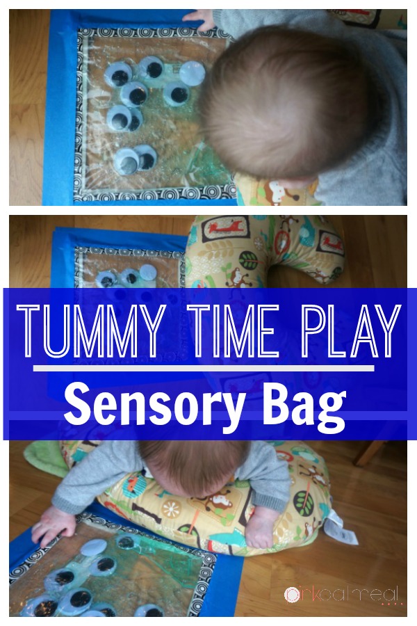 Tummy Time Sensory Bag Play