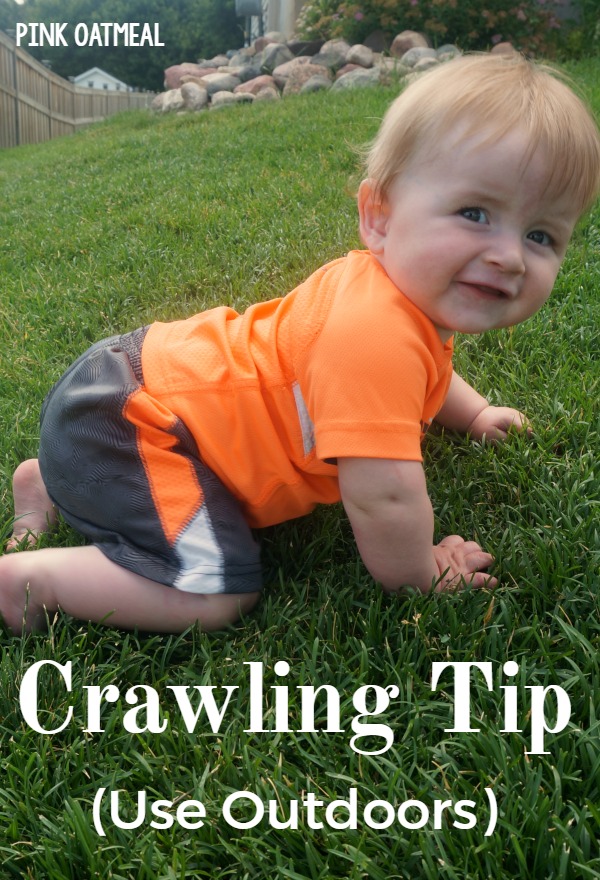 Crawling Tip Perfect For The Outdoors - Pink Oatmeal