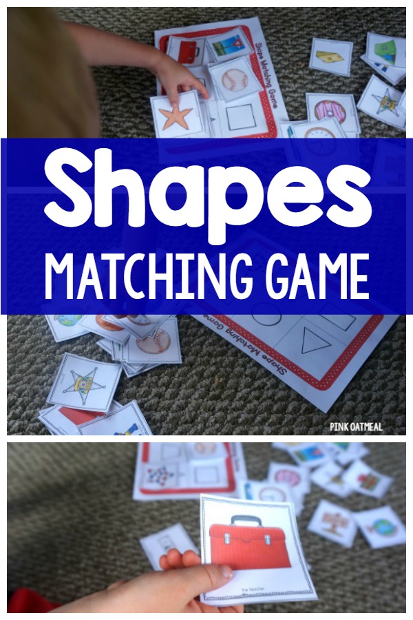 The shapes game is a super fun way to identify shapes that we see everyday!