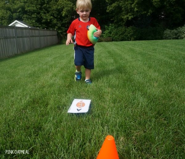 Football Gross Motor Game. The football relay is a fun brain break or game for a party with a football theme!