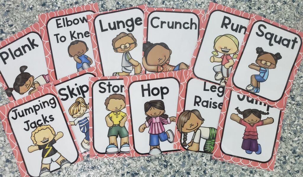 Fitness Cards For Kids
