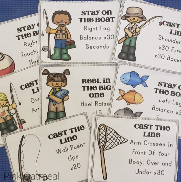 Fishing Themed Brain Break Cards