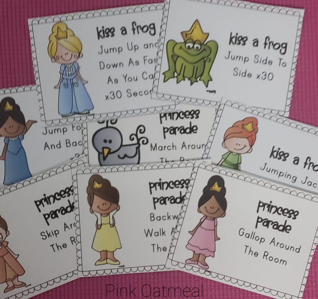 Princess Themed Brain Break Cards