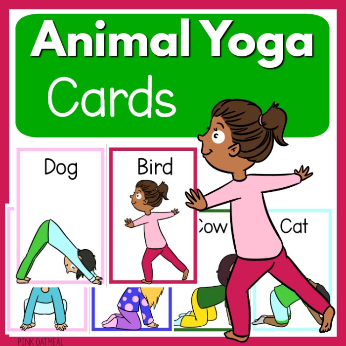 Yoga Poses For Kids Printable Free Pink Oatmeal