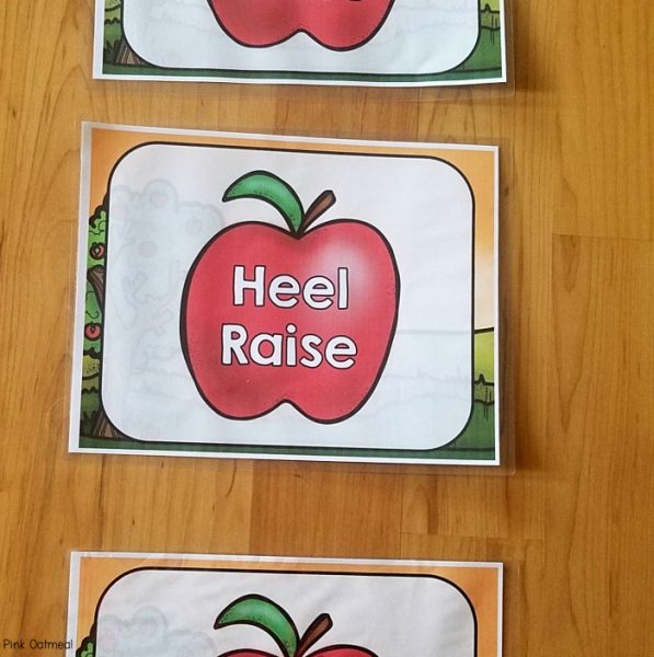 Apple Themed Fine Motor and Gross Motor Planning - Pink Oatmeal