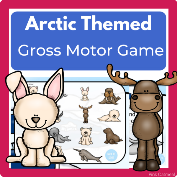 Arctic Animal Gross Motor Planning Week - Pink Oatmeal