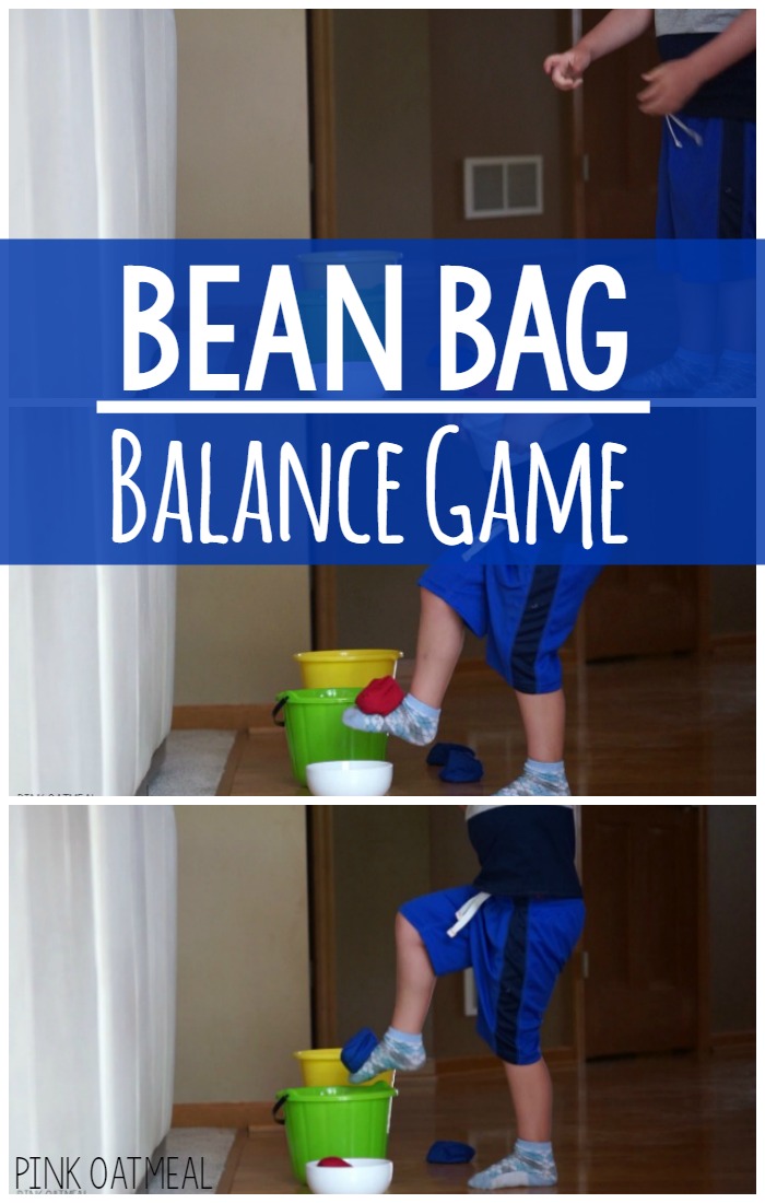 Bean bag balance game. Awesome for gross motor activities. Great for gross motor stations, physical education, the classroom, therapy, and home! A great way to work on single leg balance! 