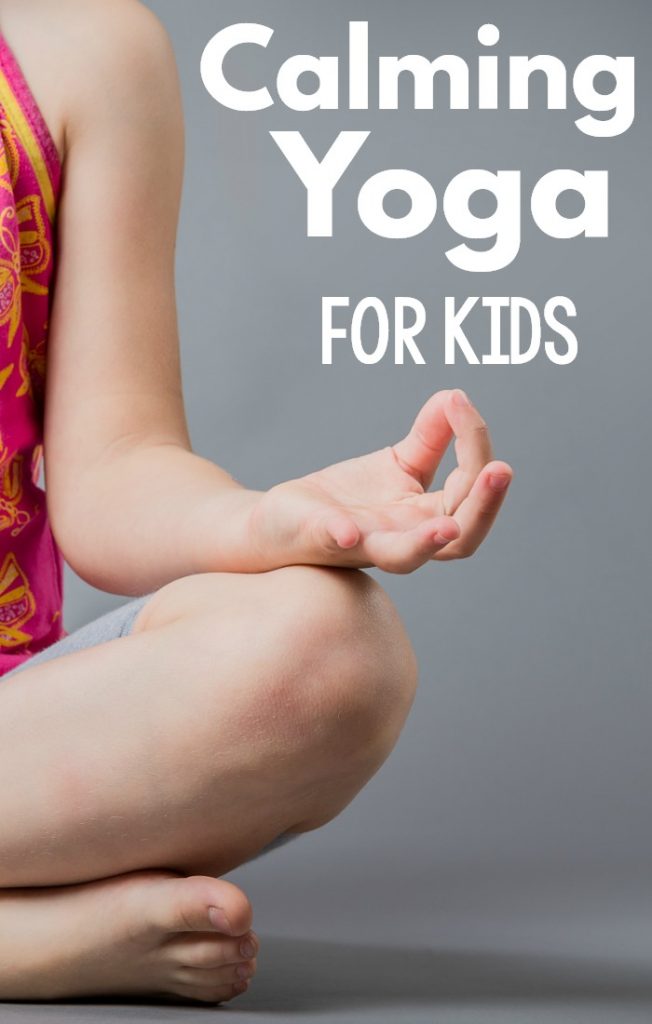 Kids yoga poses that can help kids calm down. A great calm down activity for kids, but also equally as great as a brain break for kids. These ideas are perfect for yoga for kids and yoga for the classroom. A great physical education activity as well! #yoga #brainbreaks #classroommanagement