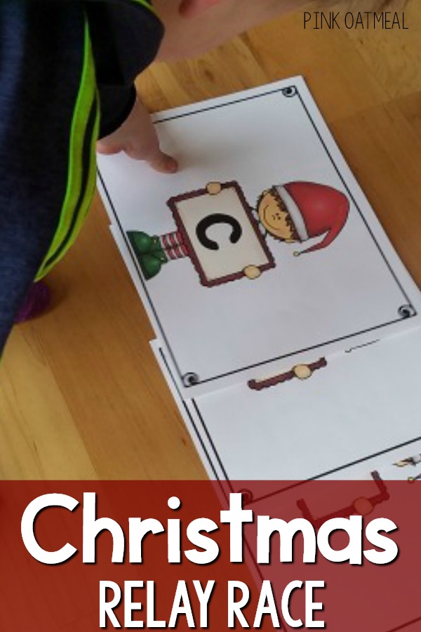Christmas Relay - Christmas Gross Motor | Pink Oatmeal