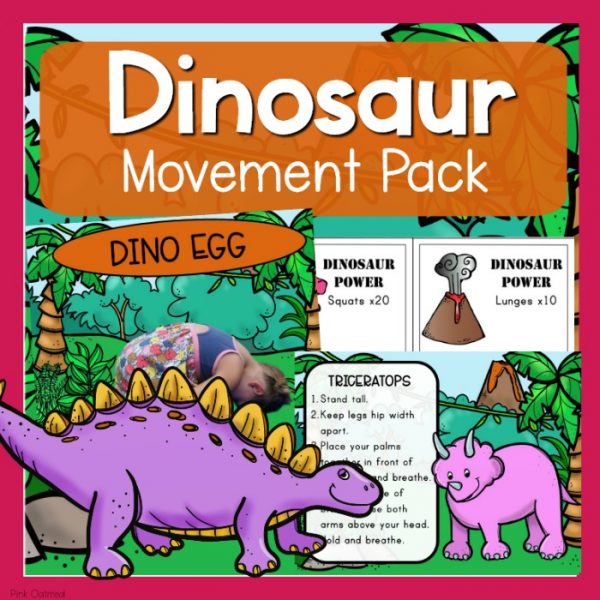dinosaur yoga cards free printables