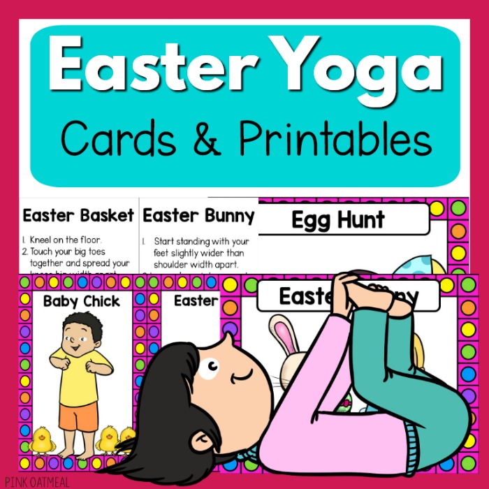 Easter Themed Yoga Pose Ideas - Pink Oatmeal