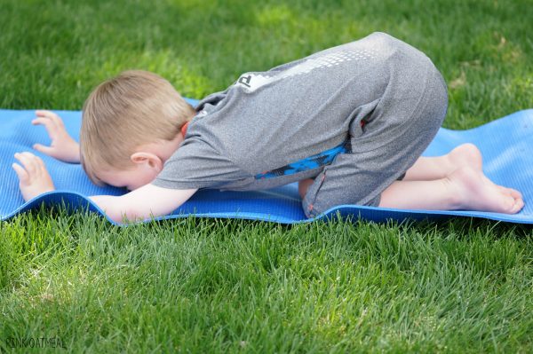 Garden yoga pose ideas! Perfect for a garden unit, plant unit, spring themed gross motor, gross motor games for preschool and up! Pose like a toadstool, butterfly or seed!