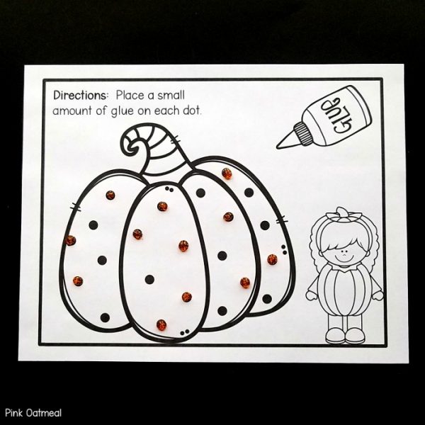 Halloween Motor Planning Activities Fine Motor and Gross Motor Pink