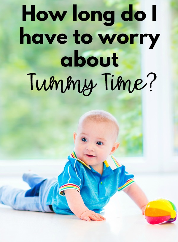 Have you ever wondered how long you have to worry about putting your baby in tummy time?  When is it okay to stop worrying about doing tummy time everyday?  This explains the answer for you! 