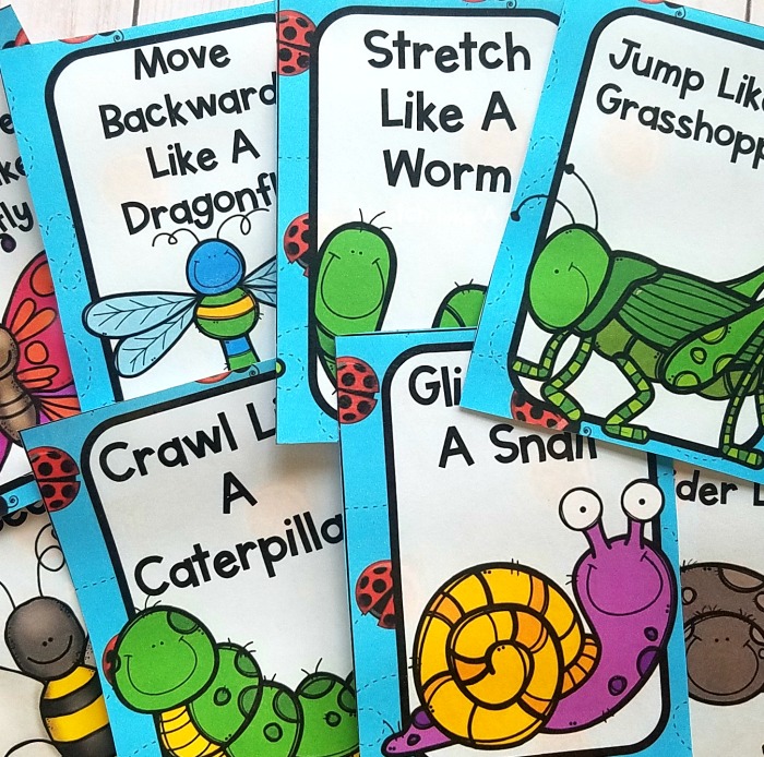 Fun brain breaks for kindergarten and preschool with movement cards. 