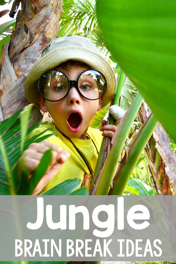 Fun ways to move with a jungle theme. My kids love these for a brain break or movement time!