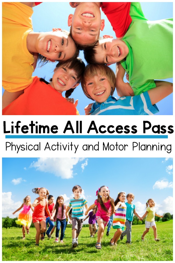 Physical Activity and Gross Motor Planning All Access Pass - Everything you need for gross motor, fine motor, and physical activity for your classroom, therapies or home.  No need to scour the Internet looking for ideas.  Everything you need is one one place and you get it all! 