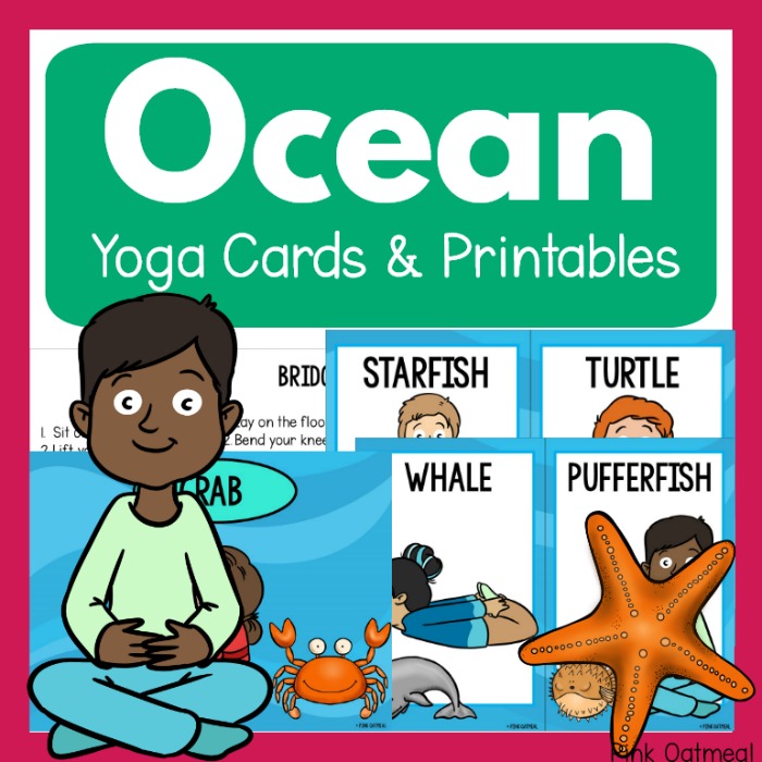 Ocean Themed Yoga Pink Oatmeal