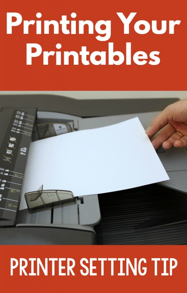 A tip for printing your printables. Setting your pages on your PDF reader.