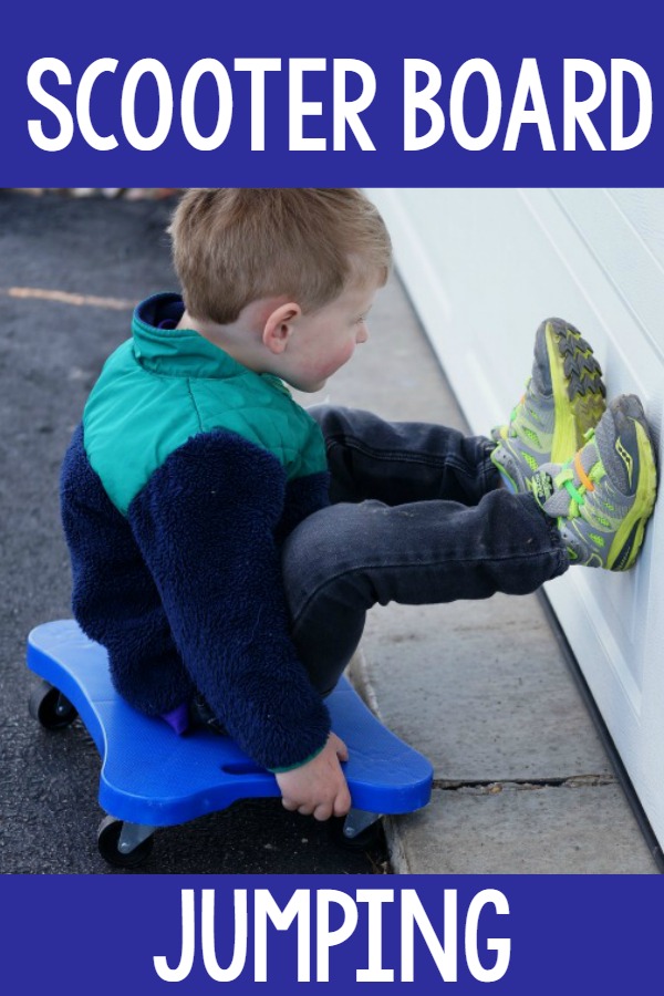 Using a scooter board is a fun way to practice the skill of jumping!