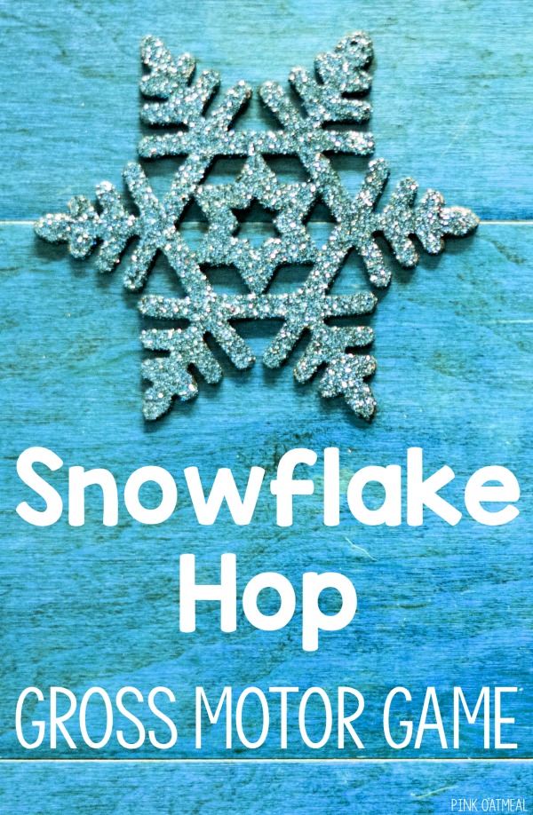 Snowflake Hop - Winter Gross Motor Game | Pink Oatmeal