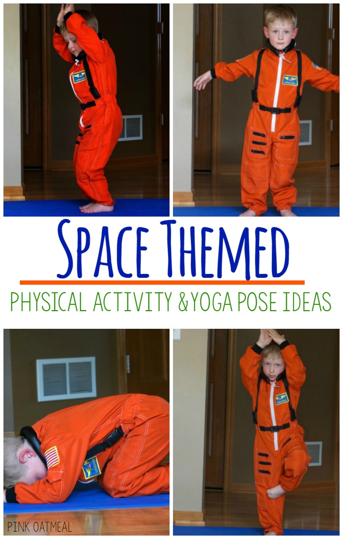 Spaced themed yoga is perfect for gross motor, kinesthetic learning, and sensory play. These ideas are perfect to incorporate into a space theme, space themed classroom, physical education, brain breaks, or therapies. Make physical activity fun with a space theme! Make your space theme even better with physical activity! 