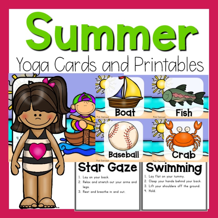 Summer Yoga For Kids Pink Oatmeal