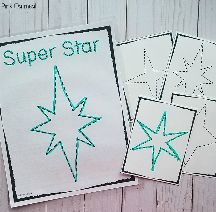 Superhero Activities - Super Star Tracing